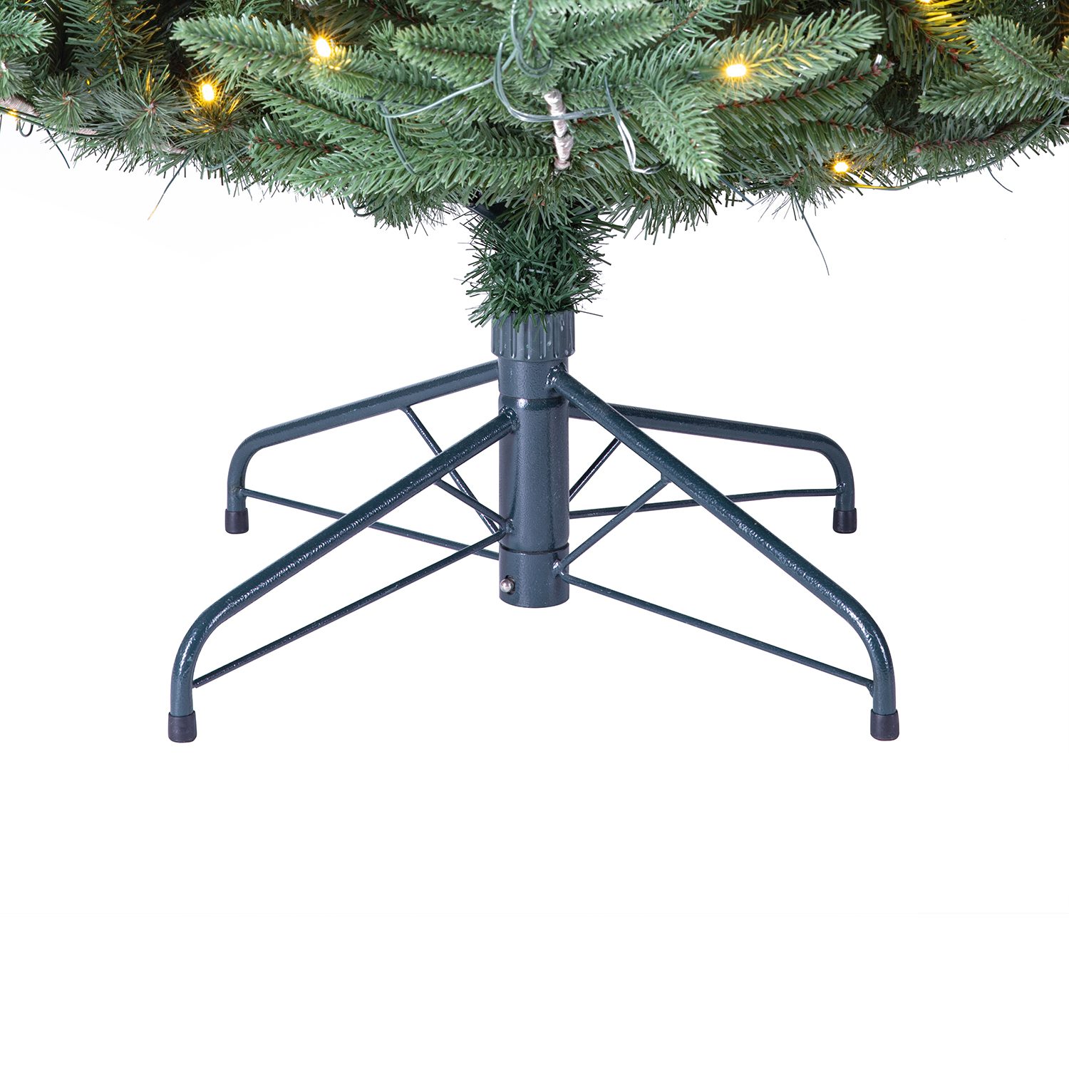 Close up of metal christmas tree stand