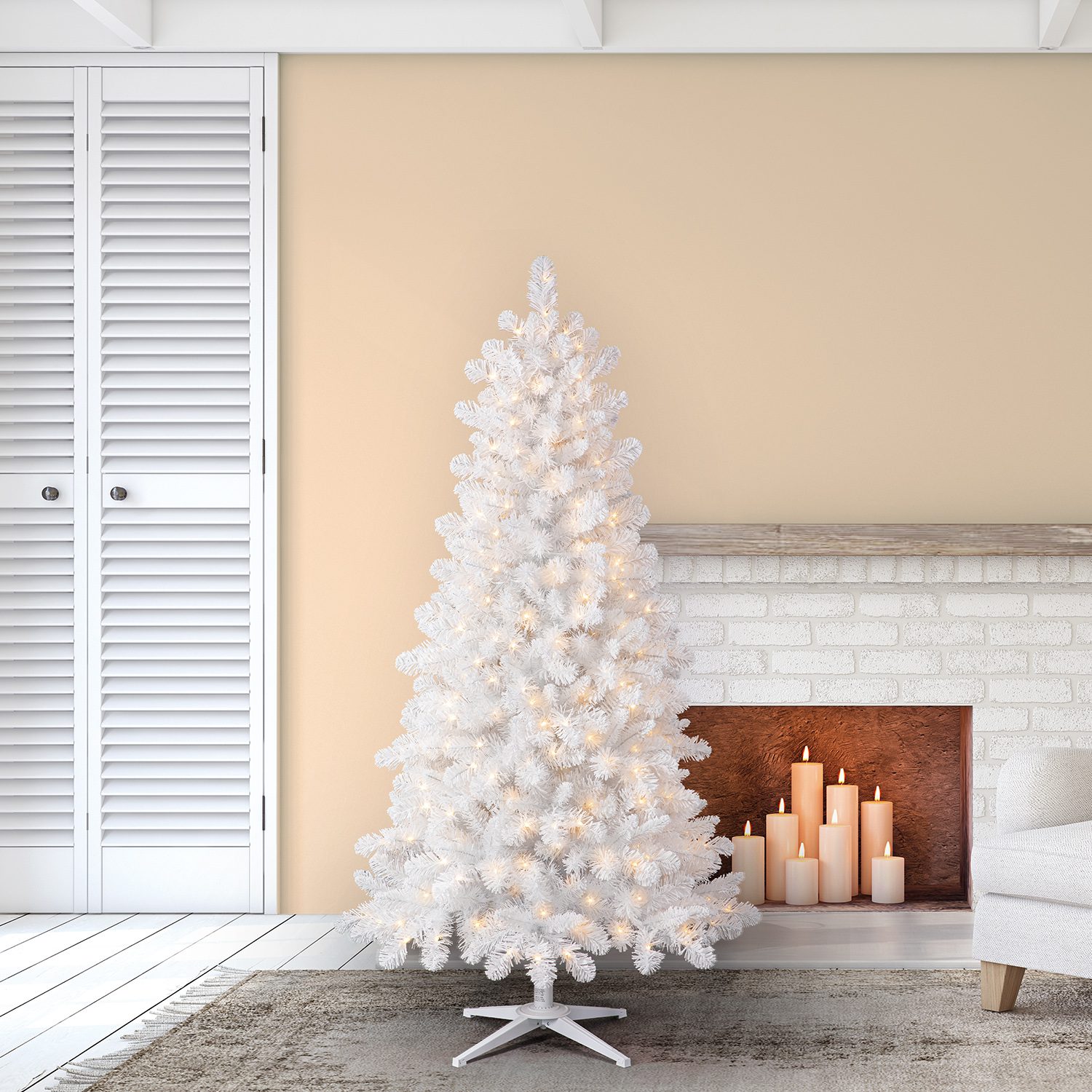 Artificial tree presented in living room